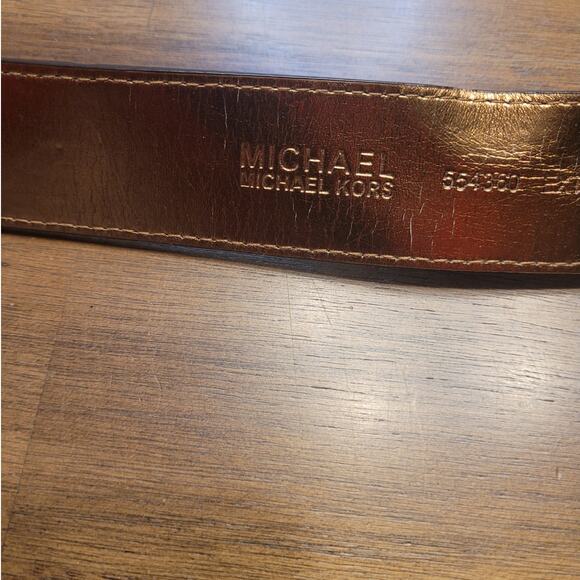 Michael Kors Women’s Reversible Belt XL Brown MK Logo Style 554360 EUC - Picture 3 of 8